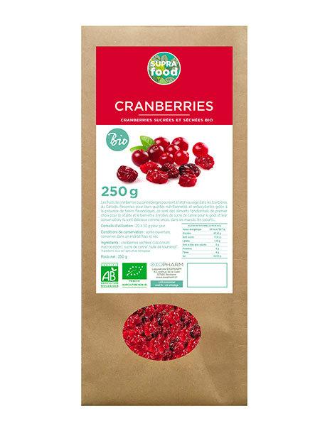 Cranberries séchées (canneberge) - Bio