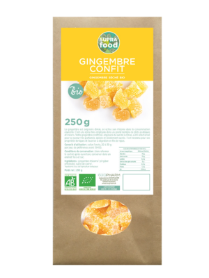 Gingembre confit biologique en dés 250g