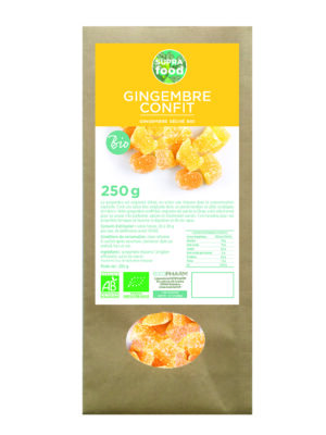 Gingembre confit biologique en dés 250g
